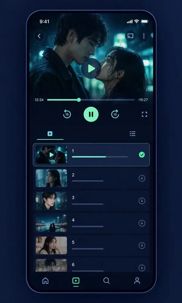 红果网APP播放界面预览